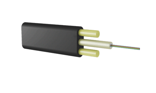 Оптический кабель ОК/Д2-Т-А4-1.2, подвесной плоский, диэлектрический, центральная трубка, 4 ОВ, 1,2 кН